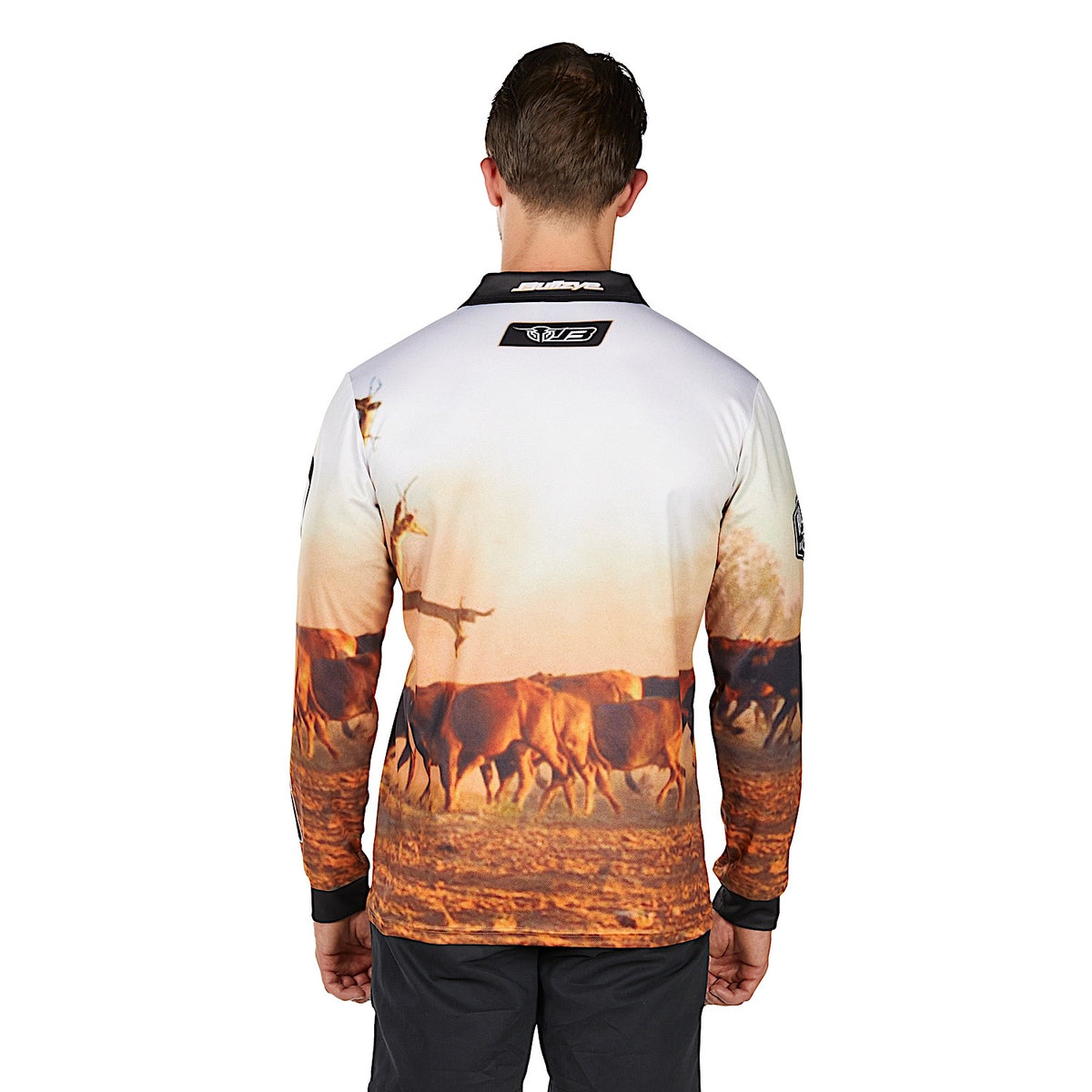 Bullzye Men’s Helicopter Long Sleeve T Shirt - Multi