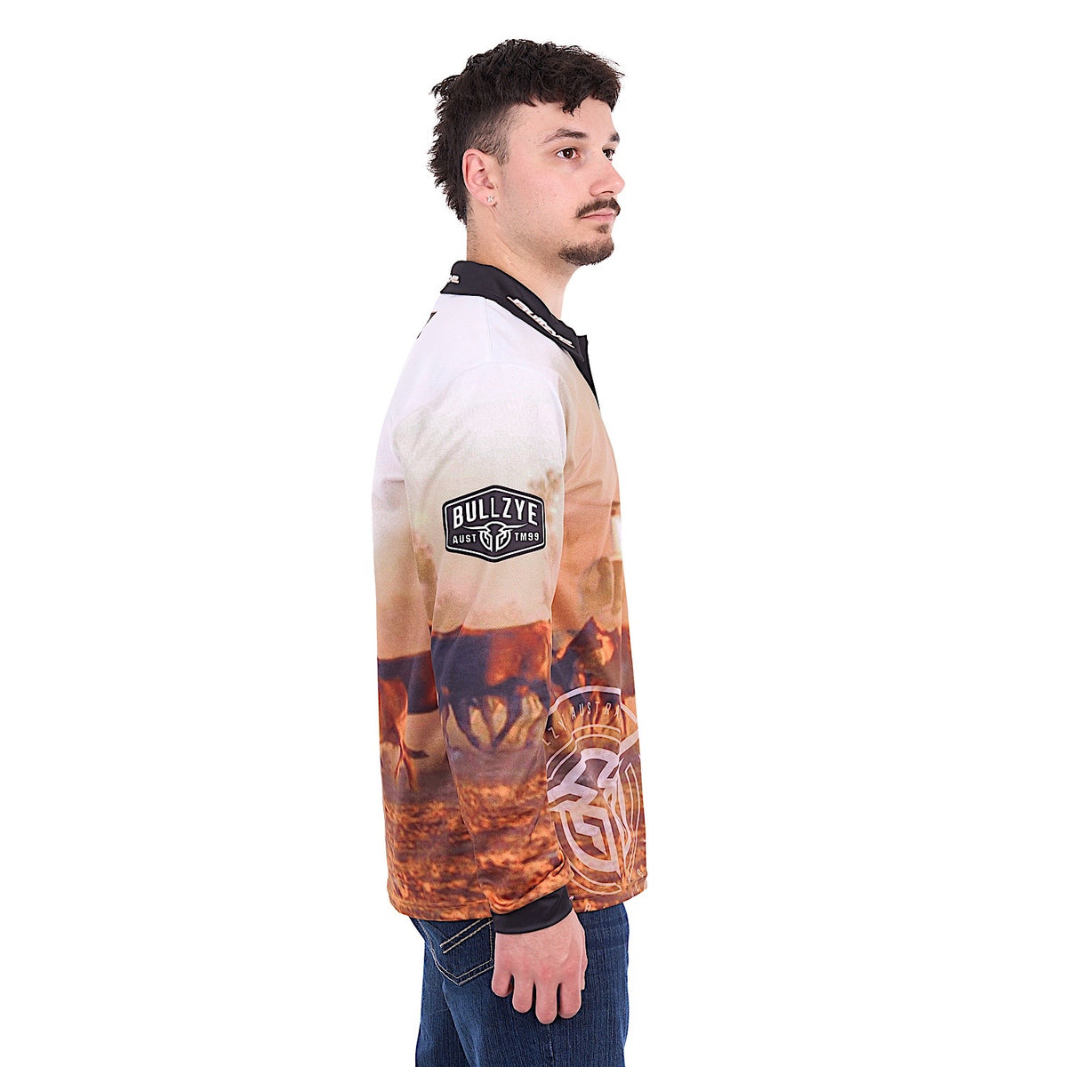 Bullzye Men’s Helicopter Long Sleeve T Shirt - Multi