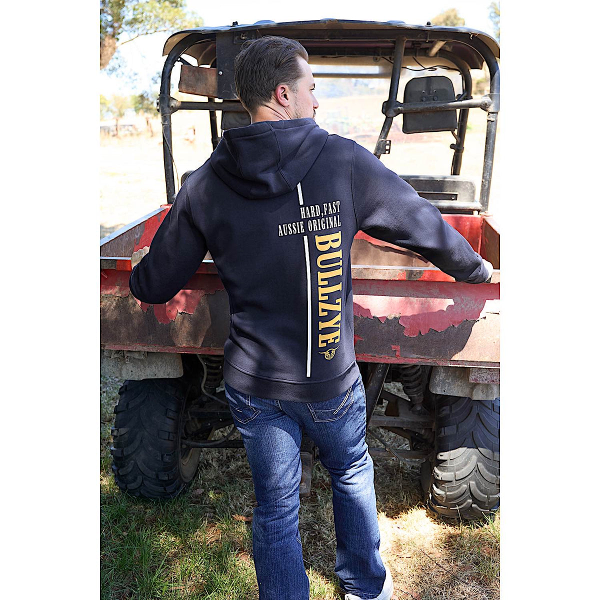 Bullzye Men’s Hardy Zip Up Hoodie - Navy
