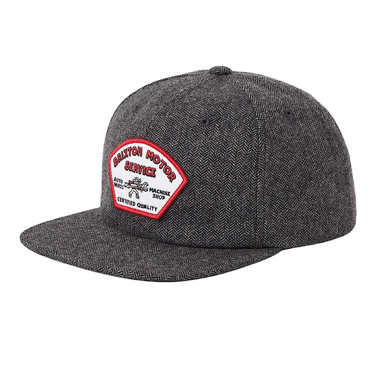Brixton Dyson Snapback Cap - Black Herringbone