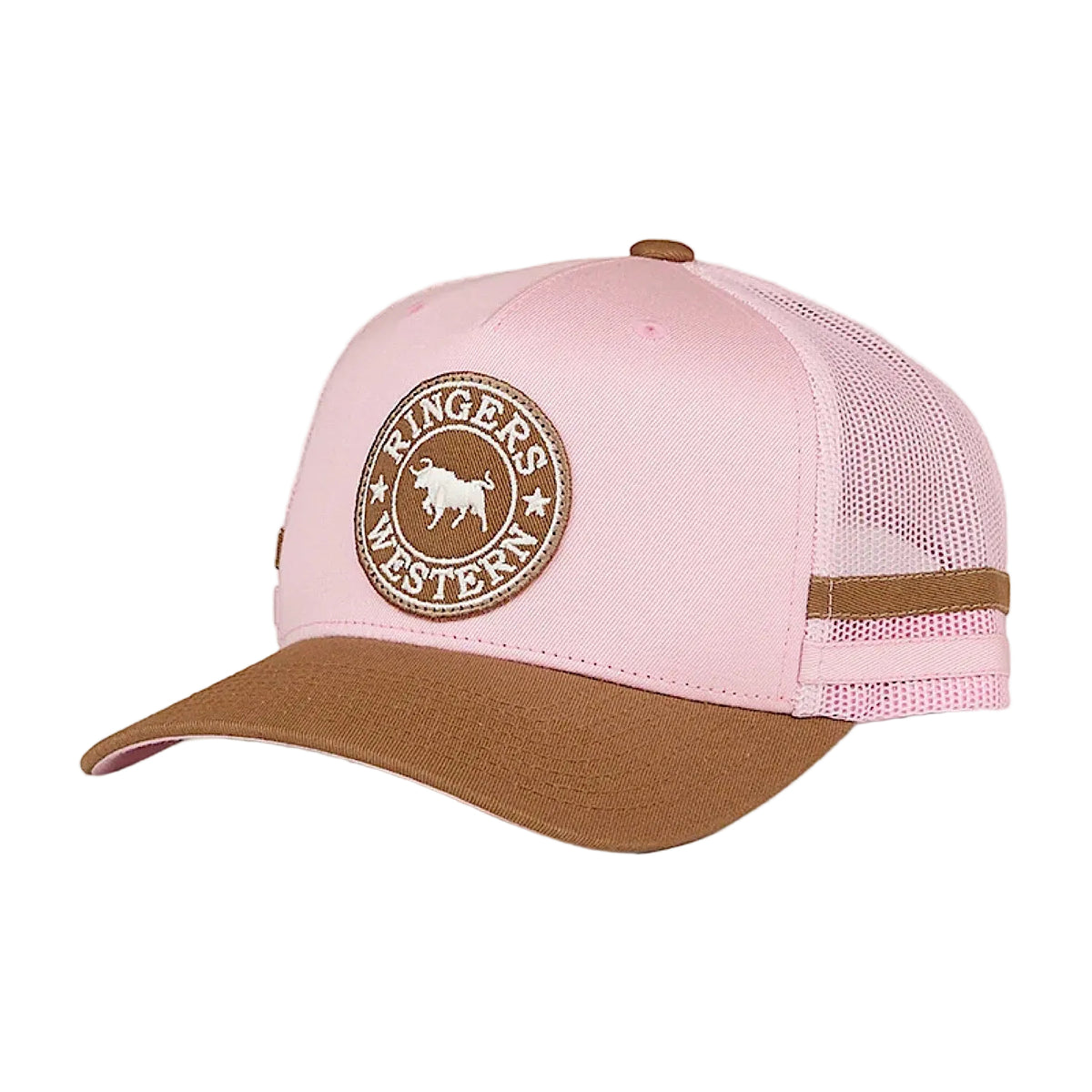 Ringers Western McCoy Kid’s Trucker Cap - Pink/Clay