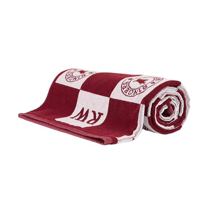 RW-CheckCottonJacquardTowel-Burgundy