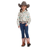 Roper Girl's Five Star Collection Shirt - Print White