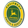 John Deere Equipment Parts & Service Round Embossed Metal Magnet 6.35cm Diameter