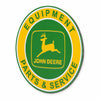 John Deere Equipment Parts & Service Round Embossed Metal Magnet