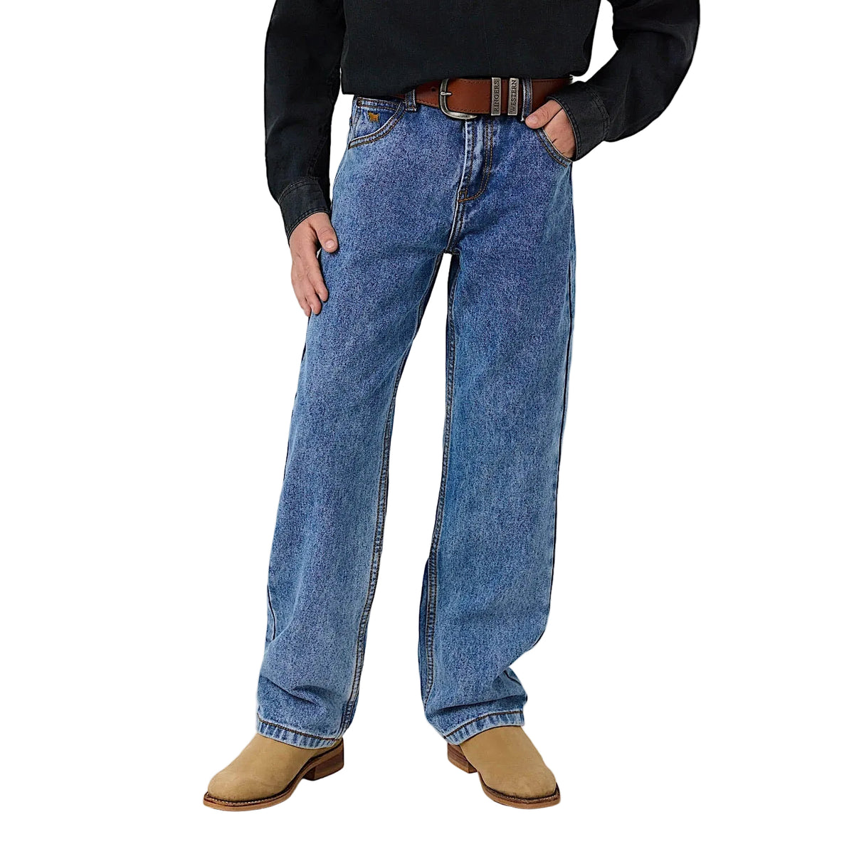 Ringers Western Kid's Kingsley Jean - Mid Blue