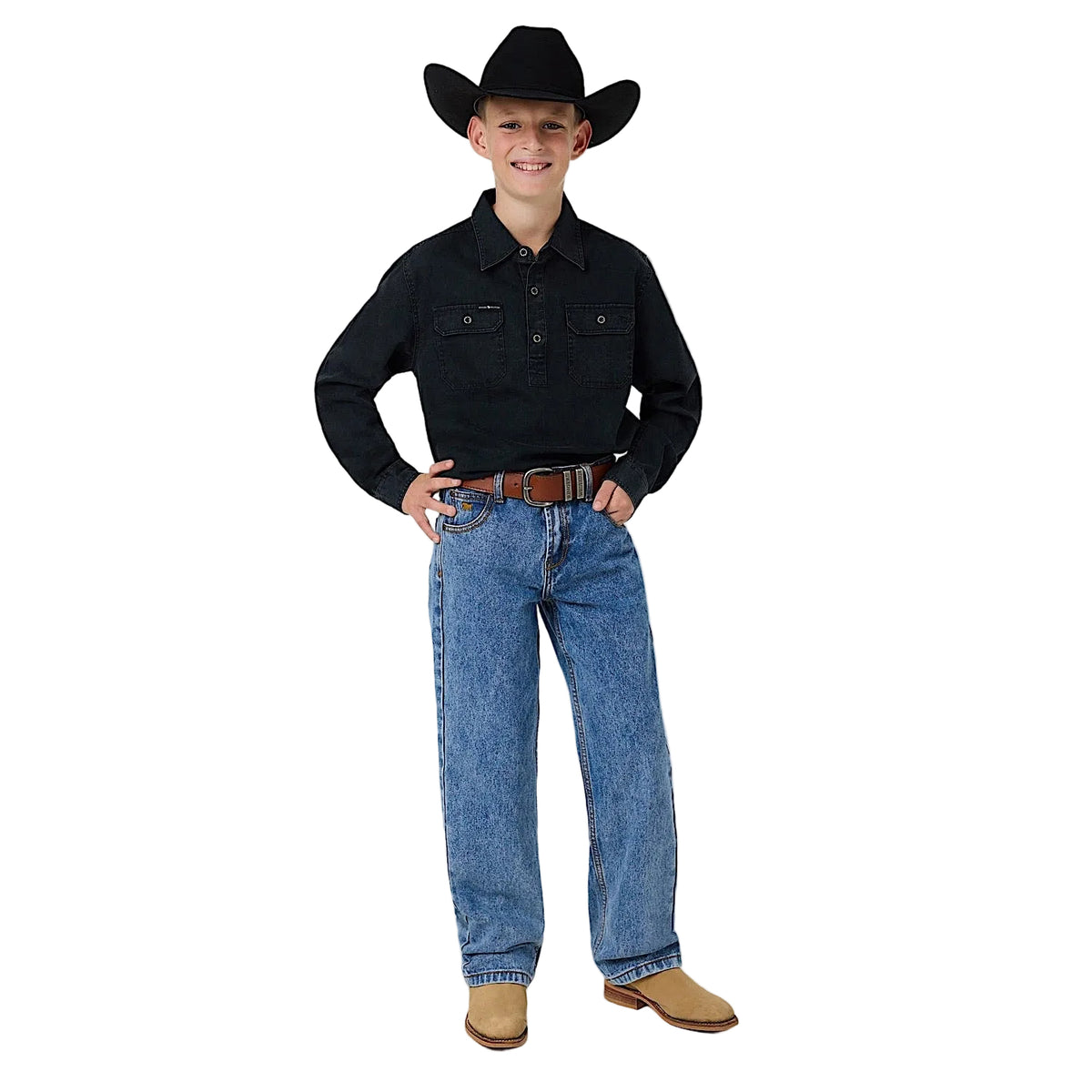 Ringers Western Kid's Kingsley Jean - Mid Blue
