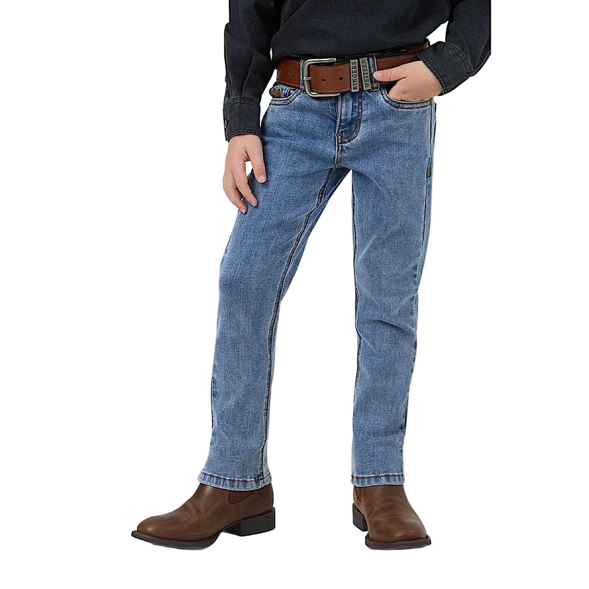 Ringers Western Kid's Woop Woop Jean - Mid Blue