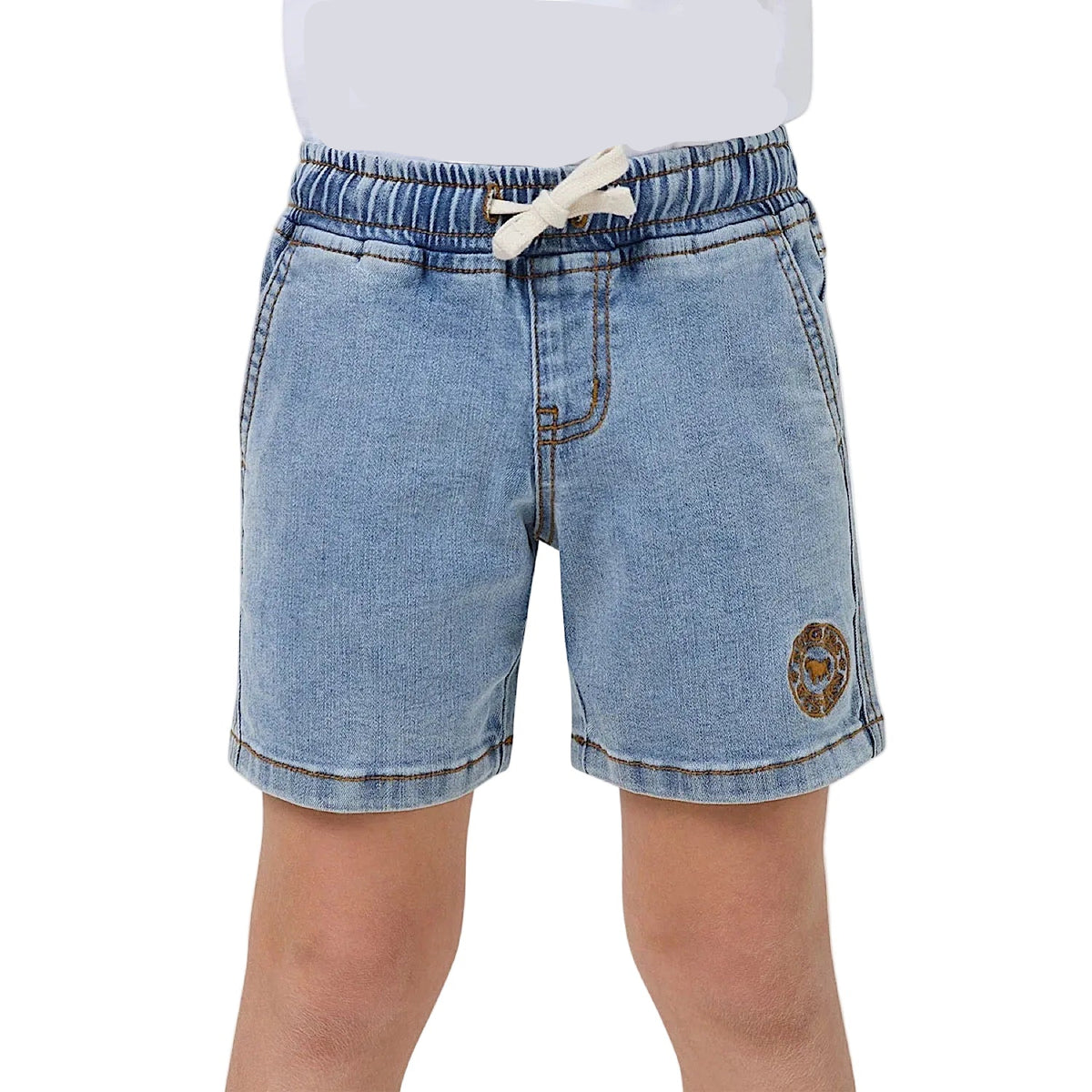 Ringers Western Boys Rustler Elastic Waist Short - Light Blue