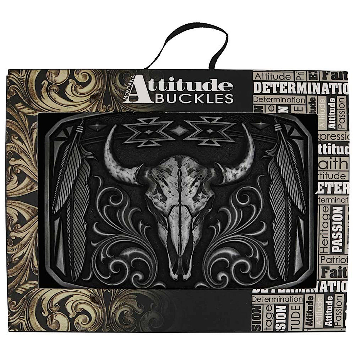 Montana Silversmiths Western Attitude Buckle - Legend & Pride Buckle