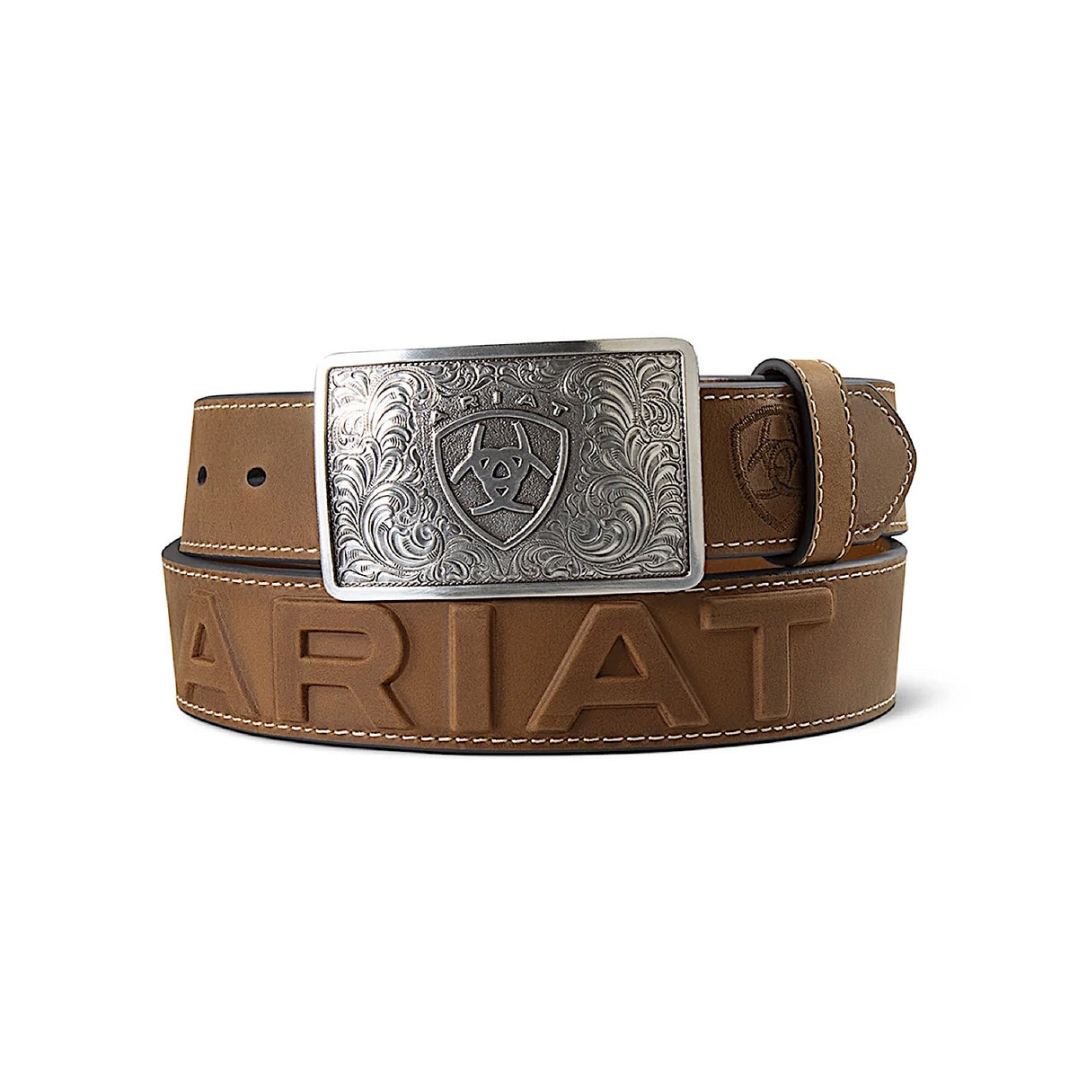 Ariat Men's 3D Embossed Logo Belt - Brown