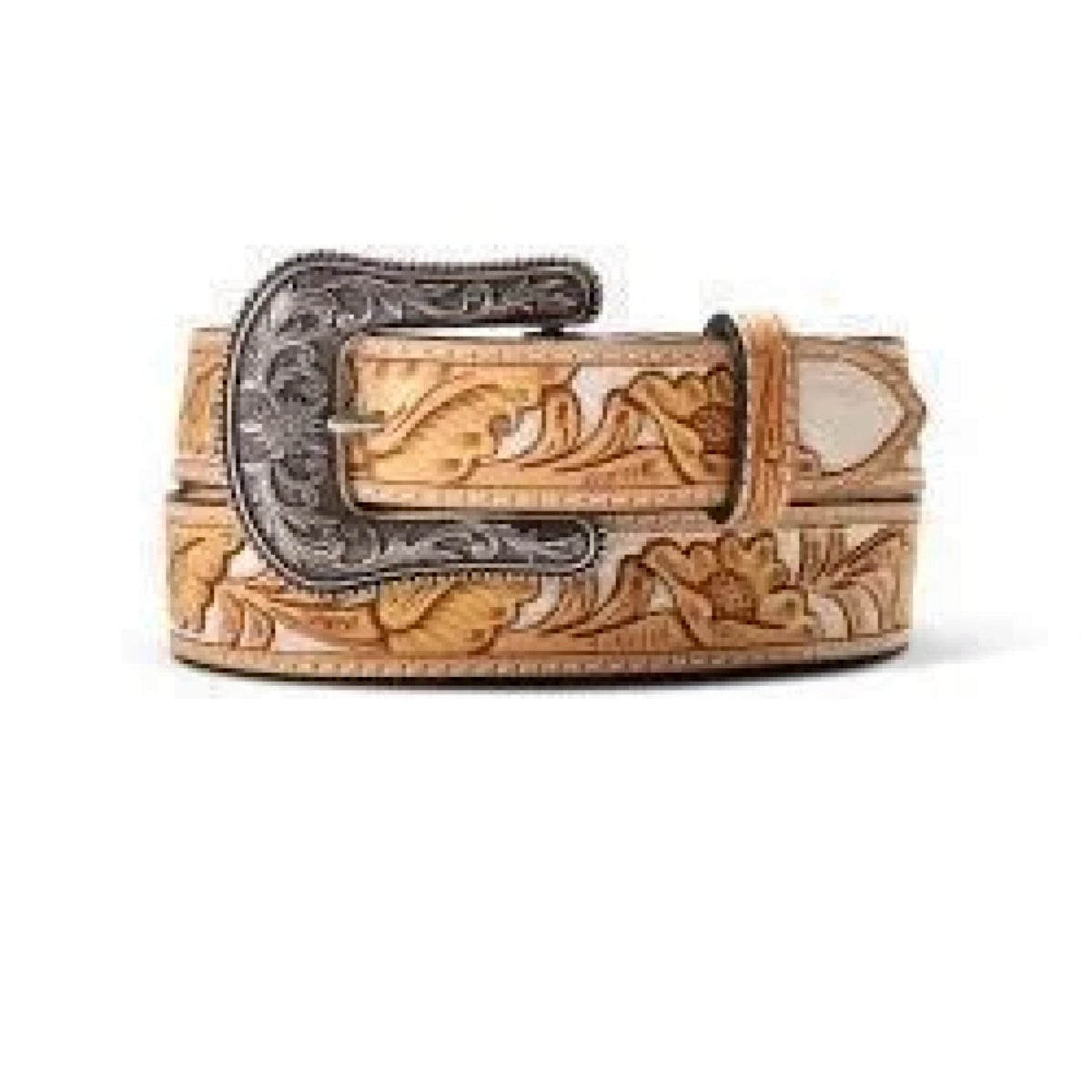 Ariat Women's Metallic Flowers Belt - Natural