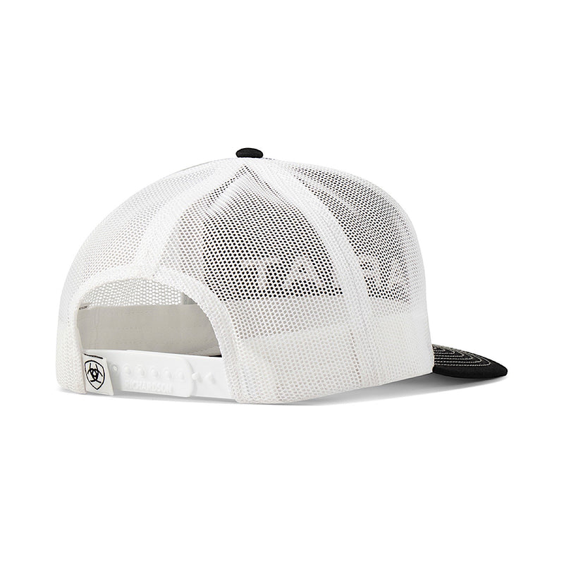 Ariat Men’s 3D Embroidered Mesh Snap Back Cap - Black