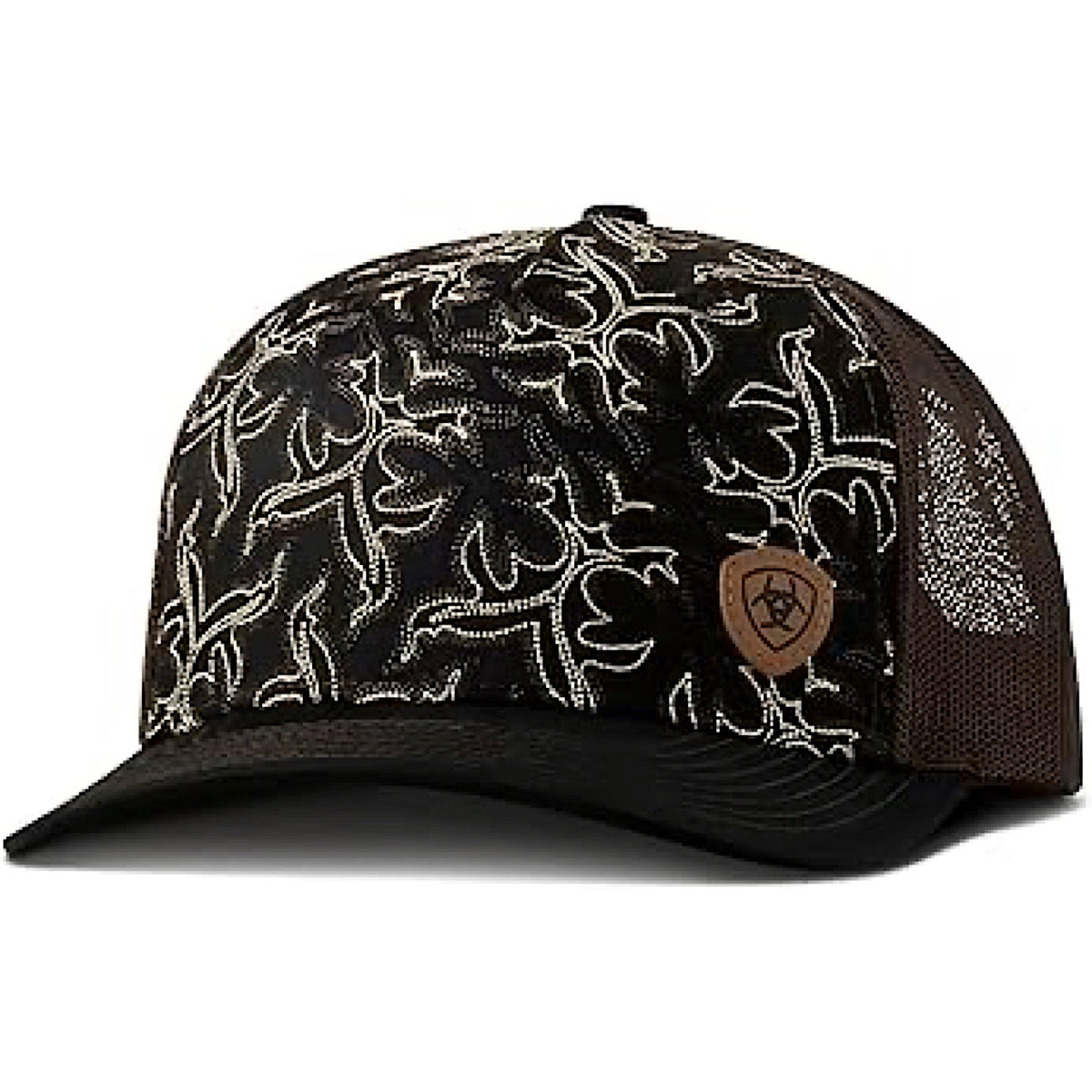 Ariat Women’s Shield Mesh Snap Back Cap - Black Brown