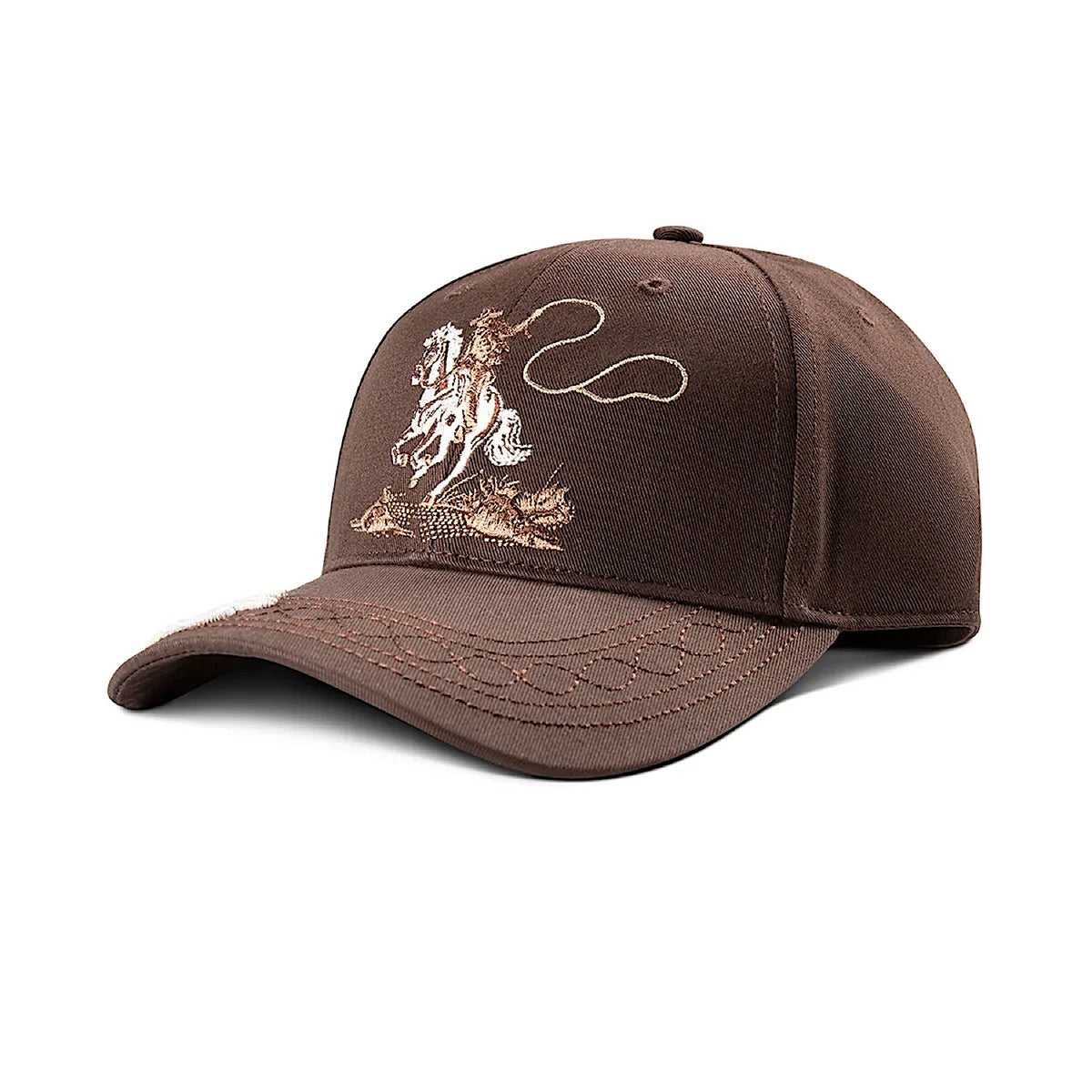 Ariat Cowboy Embroidered Cap - Brown
