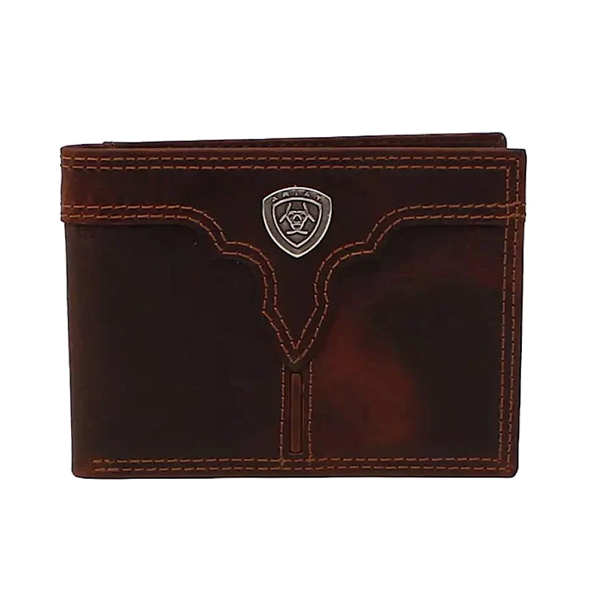 Ariat Contrast Stitch Shield Bifold Wallet - Brown