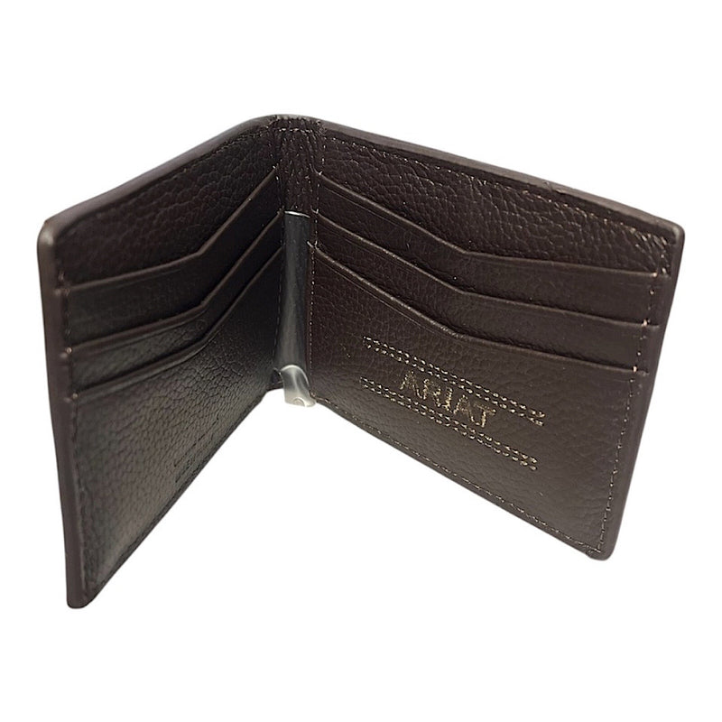 Ariat Bifold Money Clip Wallet Southwest Diamond Lace - Brown