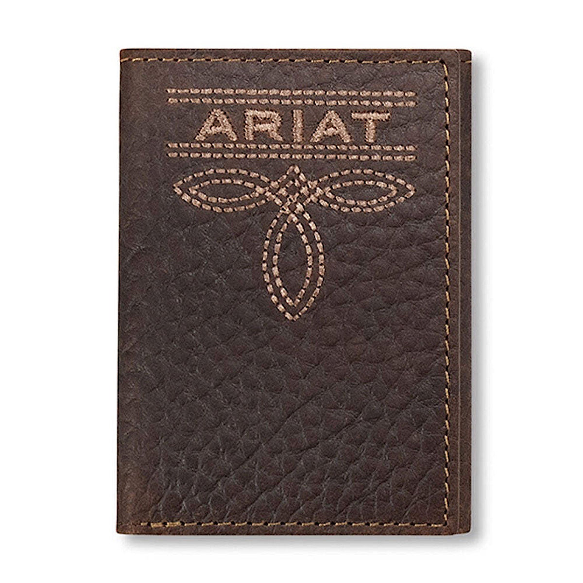 Ariat Men’s Trifold Style Wallet Bug Stitch - Brown