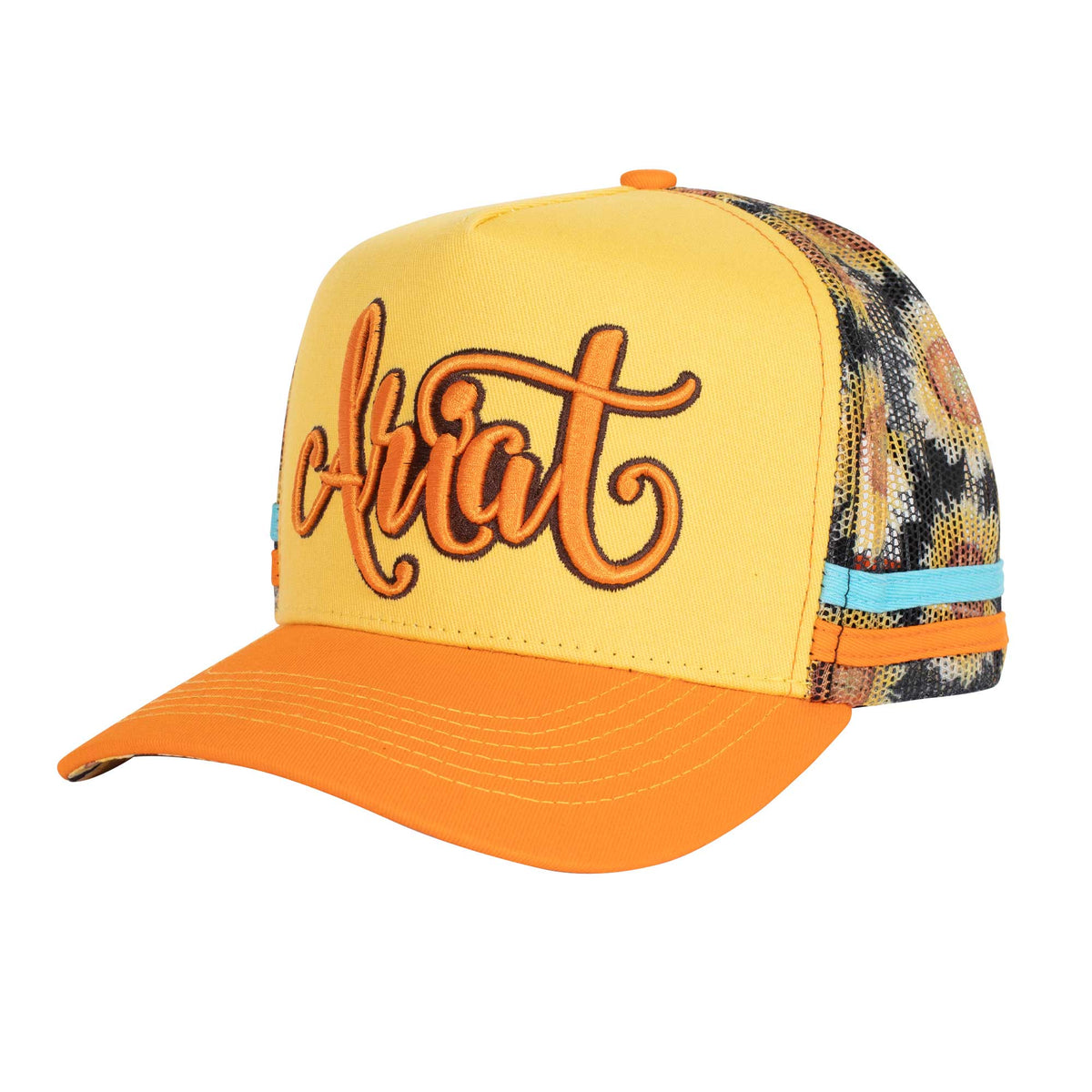 Ariat Mesh Sunflower Script Trucker Cap - Wild Orange