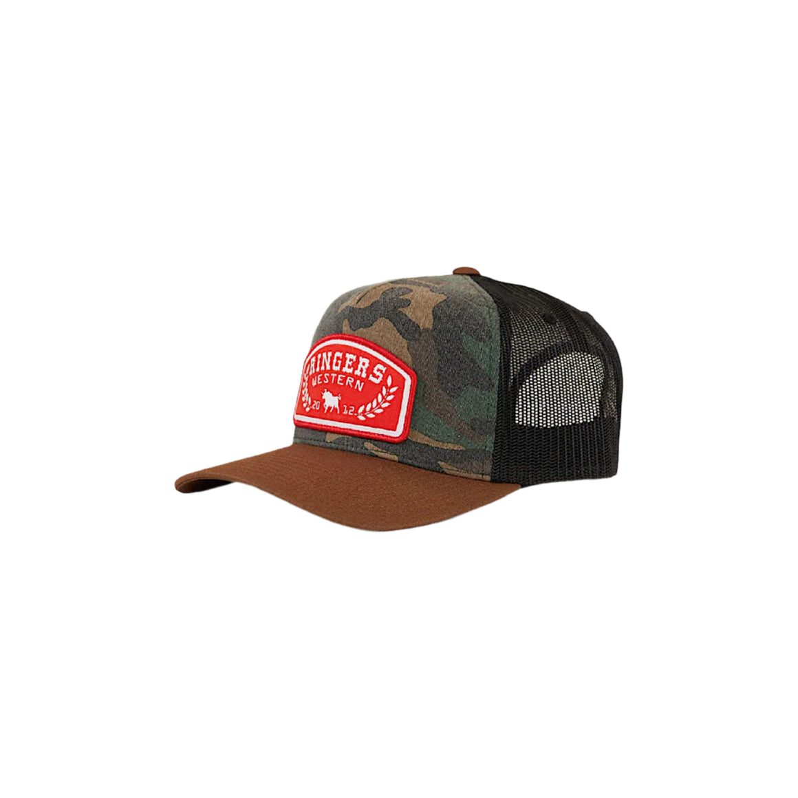 Ringers Western Wheatbelt Trucker Cap - Camo/Chocolate