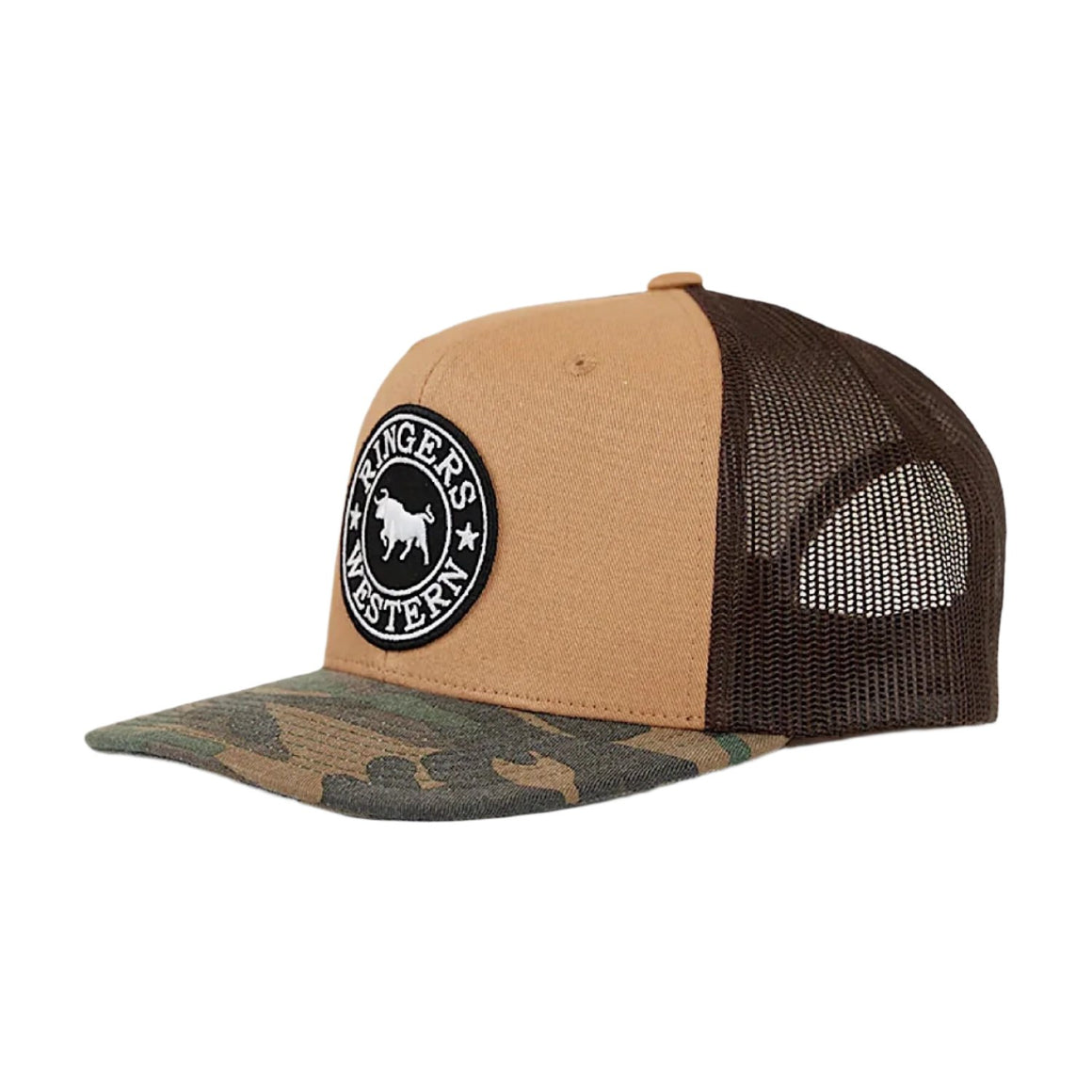 Ringers Western Dalby Flat Brim Trucker Cap - Sand