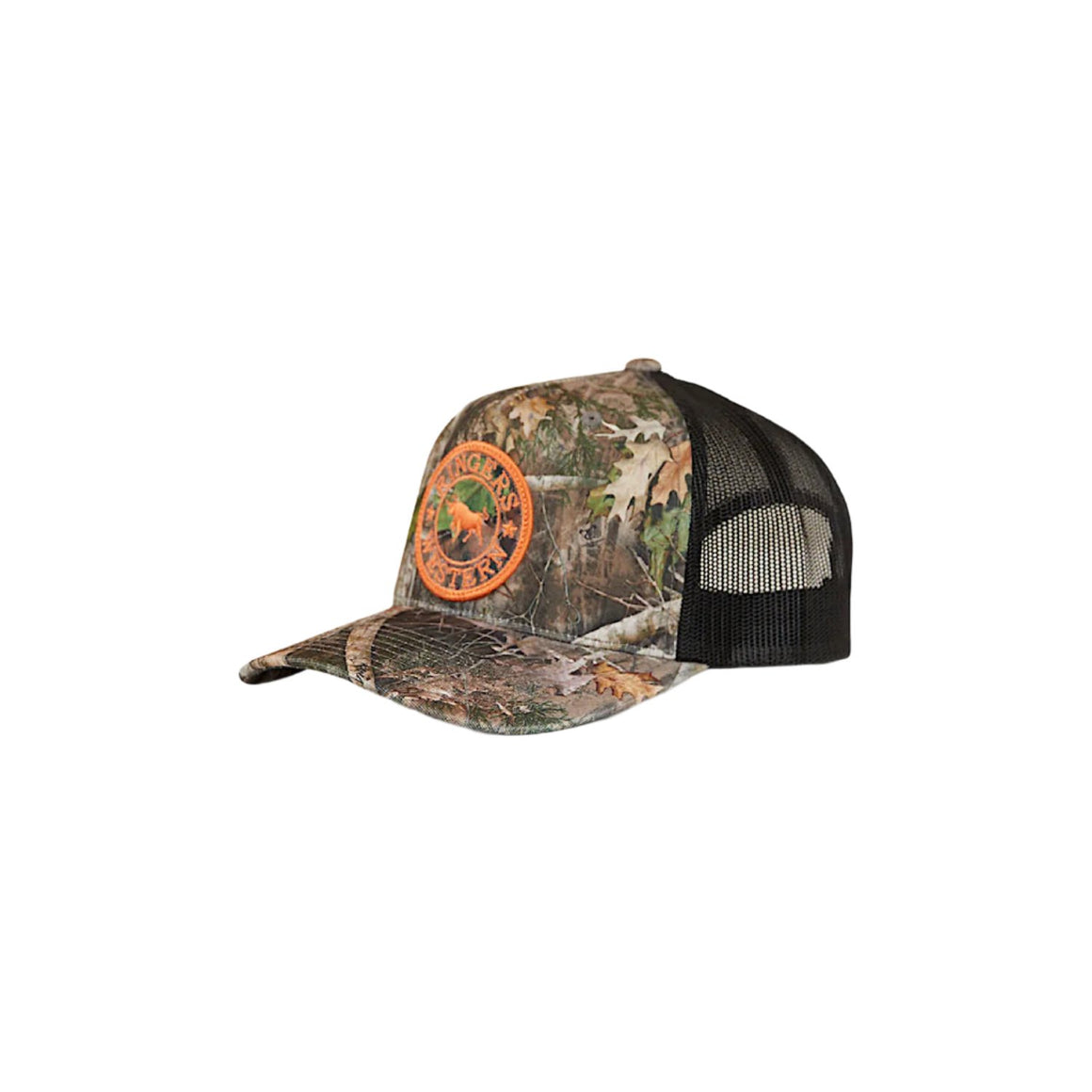 Ringers Western Signature Bull Trucker Cap - Leaf Camo/Orange