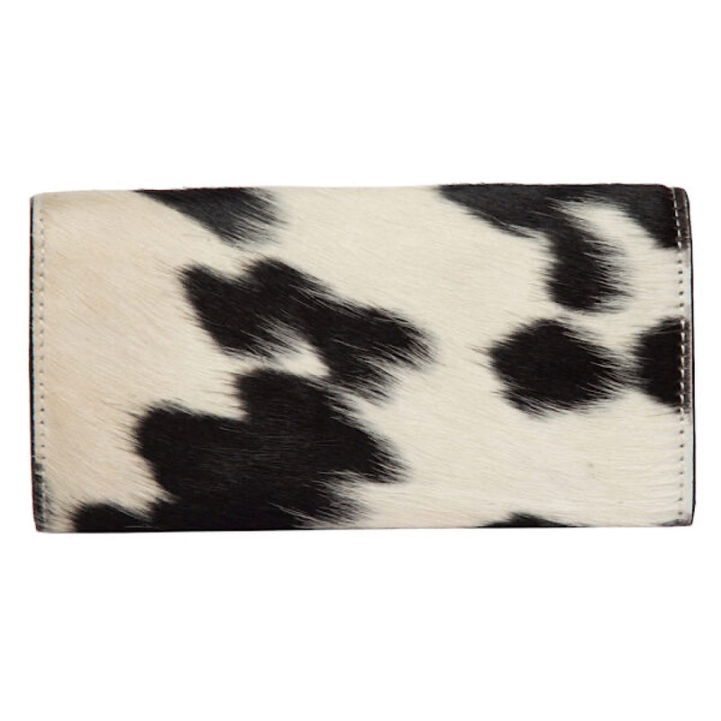 The Design Edge Women’s Cowhide Sunflower Tooling Leather Eden Wallet – Black