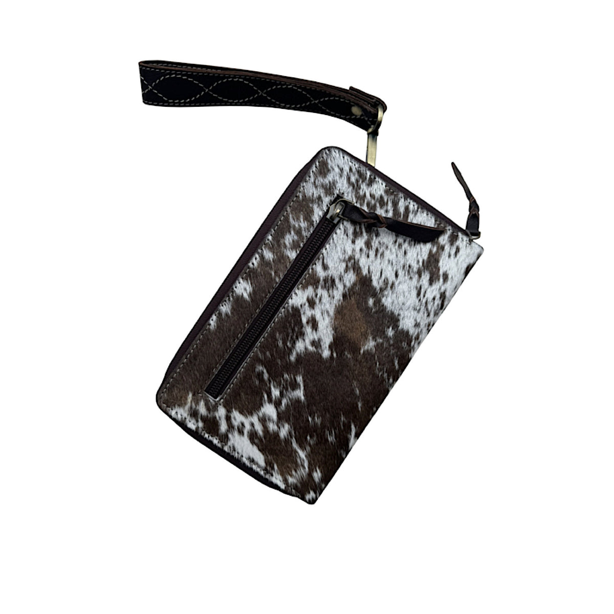 The Design Edge Womens Tooling Cowhide Boot Stitch Clutch Wallet – Tan