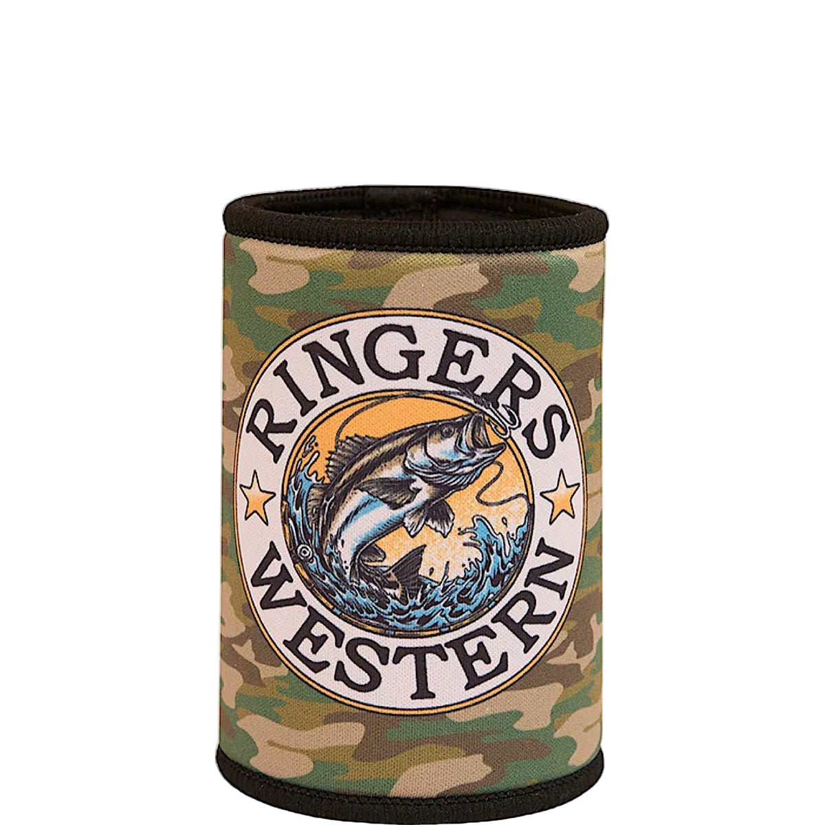 Ringers Western Buckin Barra Stubby Cooler Camo