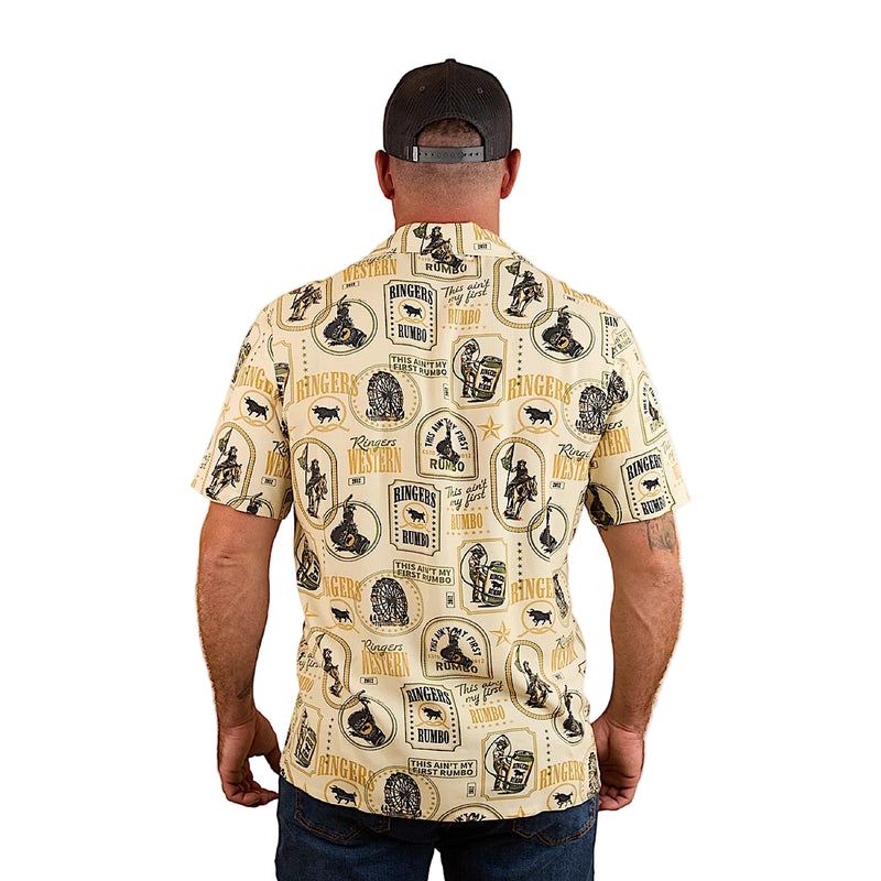 Ringers Western Men’s Aint My First Rumbo Pub Shirt - Off White