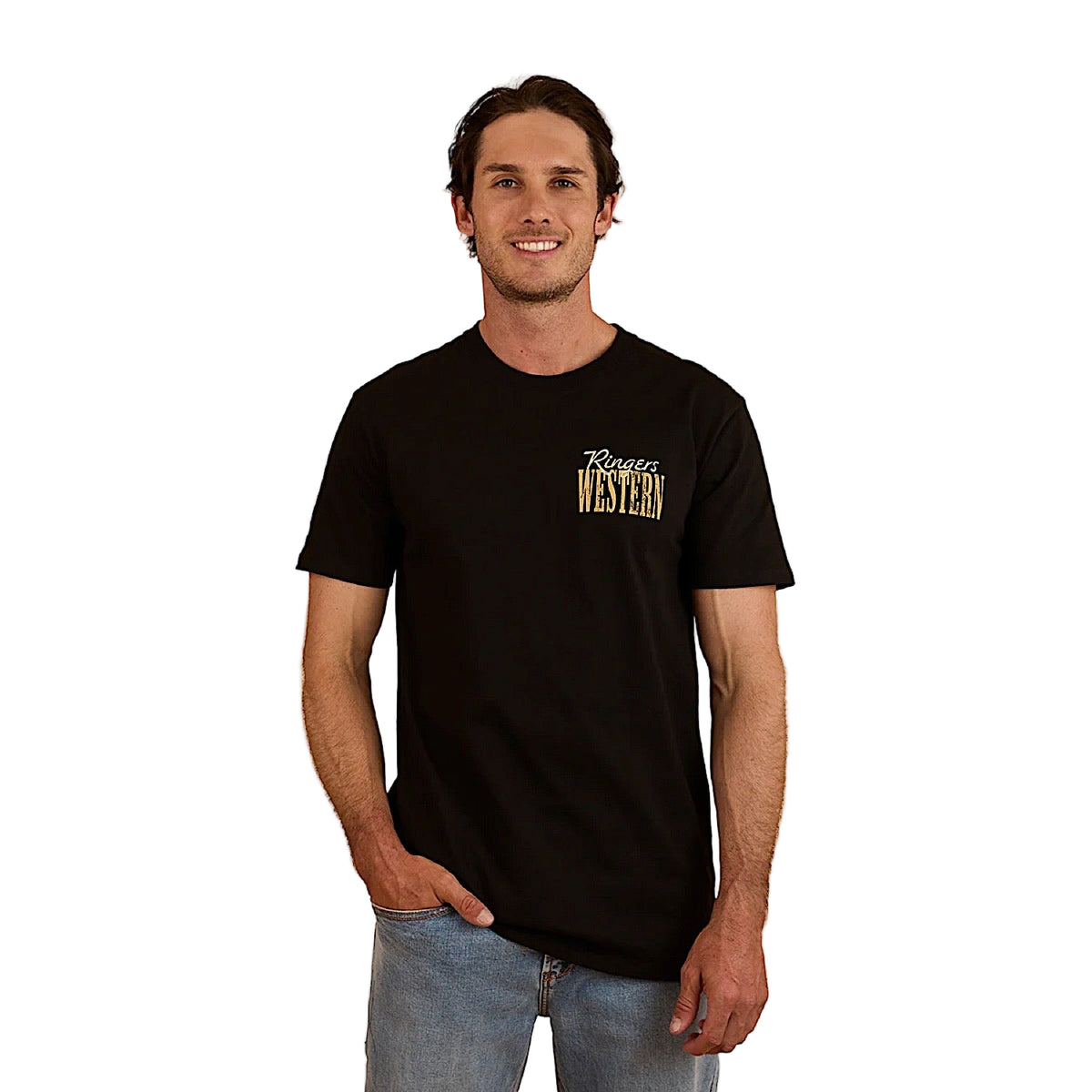 Ringers Western Men’s Aint My First Rumbo Stock Fit T-Shirt - Black