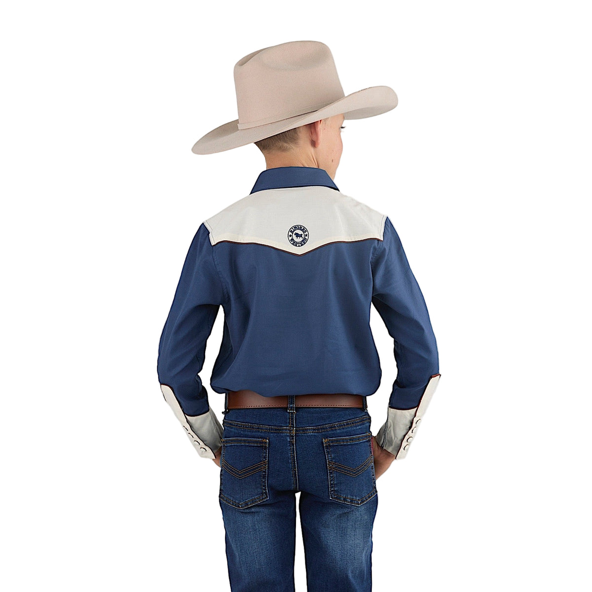 Ringers Western Kid's Alfie Western Shirt - Washed Navy
