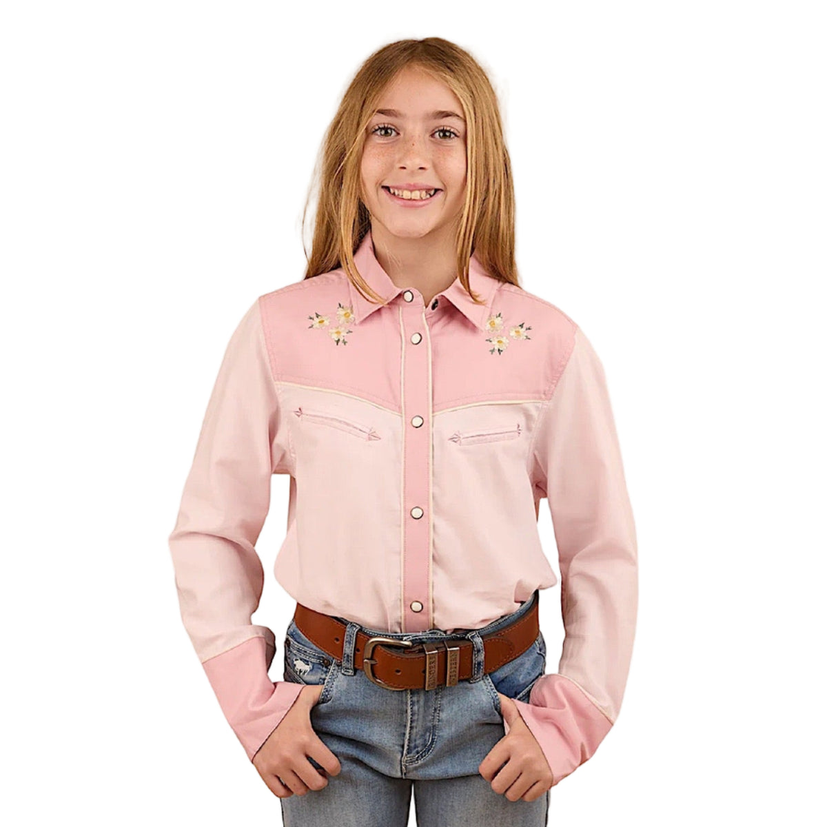 Ringers Western Kid's Annie Western Shirt - Pink