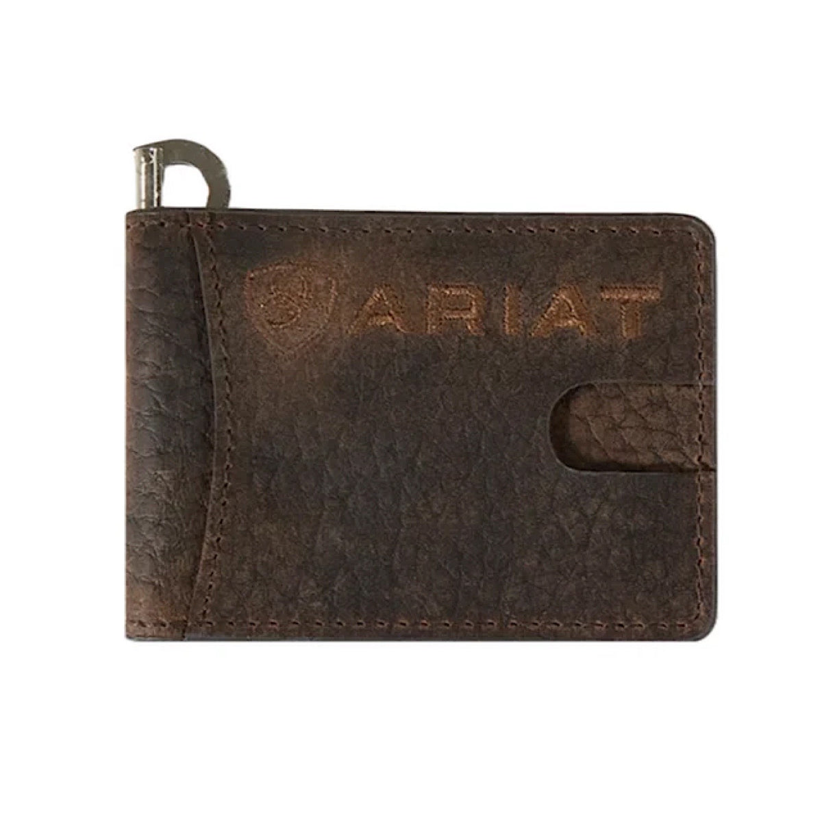 Ariat Money Clip Bullhide Ariat Emblem - Brown Rowdy