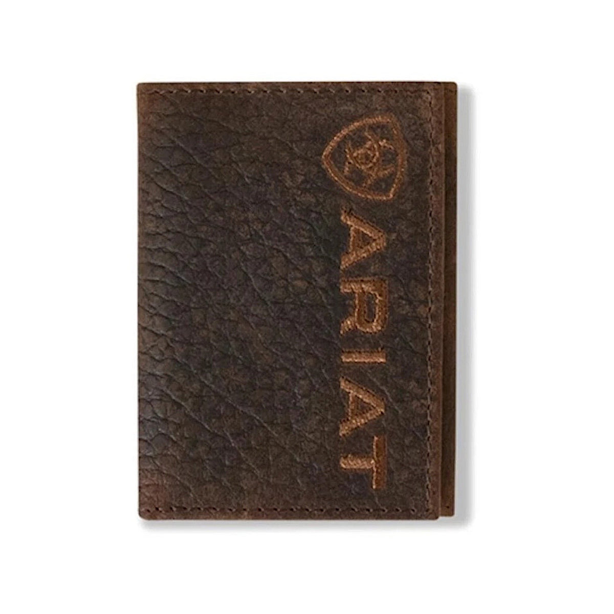 Ariat Trifold Wallet Rodeo Bullhide Ariat Emblem - Brown