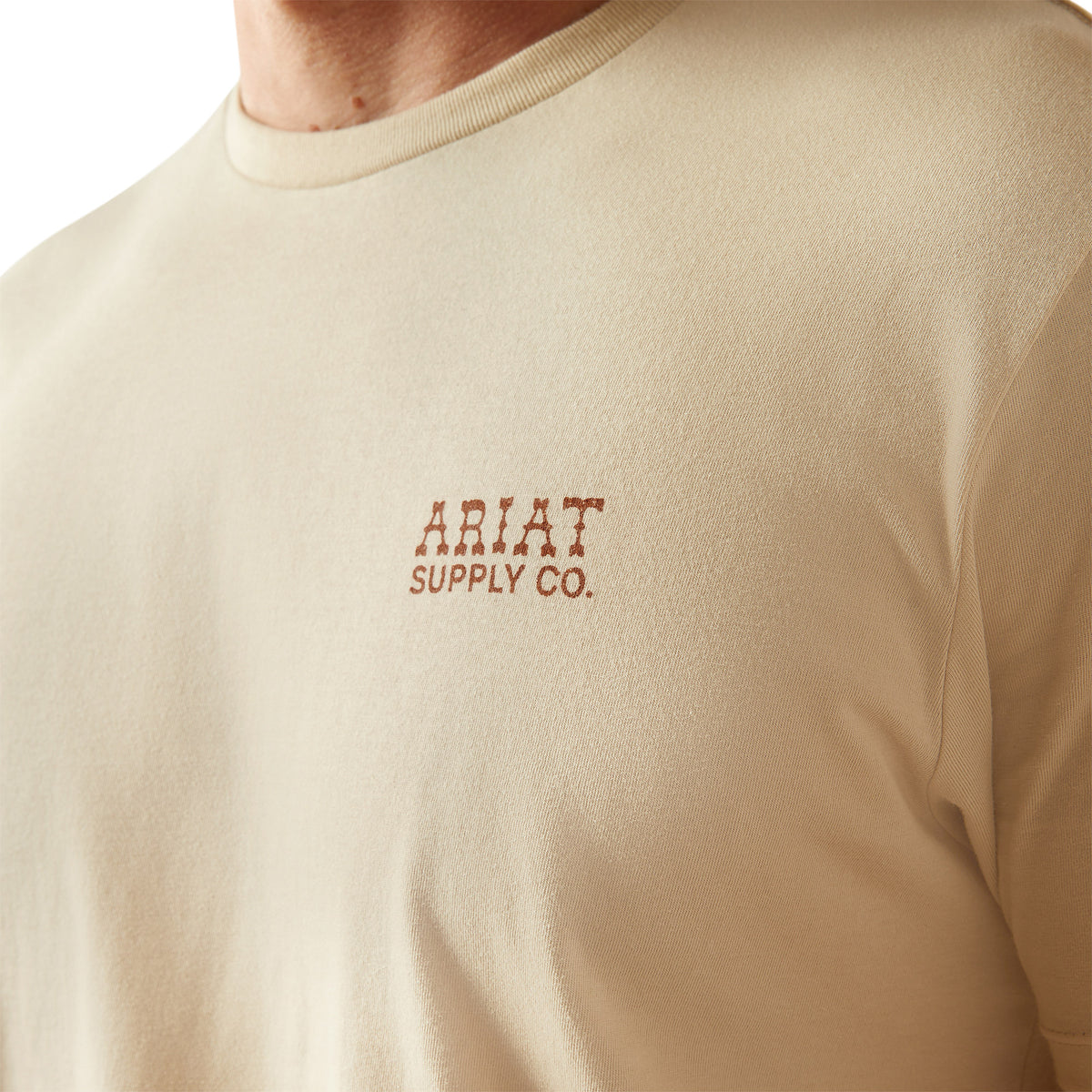 Ariat Mens Supply Co. Short Sleeve T Shirt - Natural