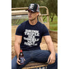 Bullzye Men's Act Single Short Sleeve Tee - Navy