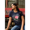 Bullzye Women's Rose Short Sleeve Tee - Navy