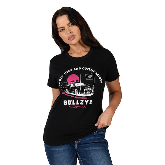 Bullzye Women's Ute Short Sleeve T-Shirt - Black