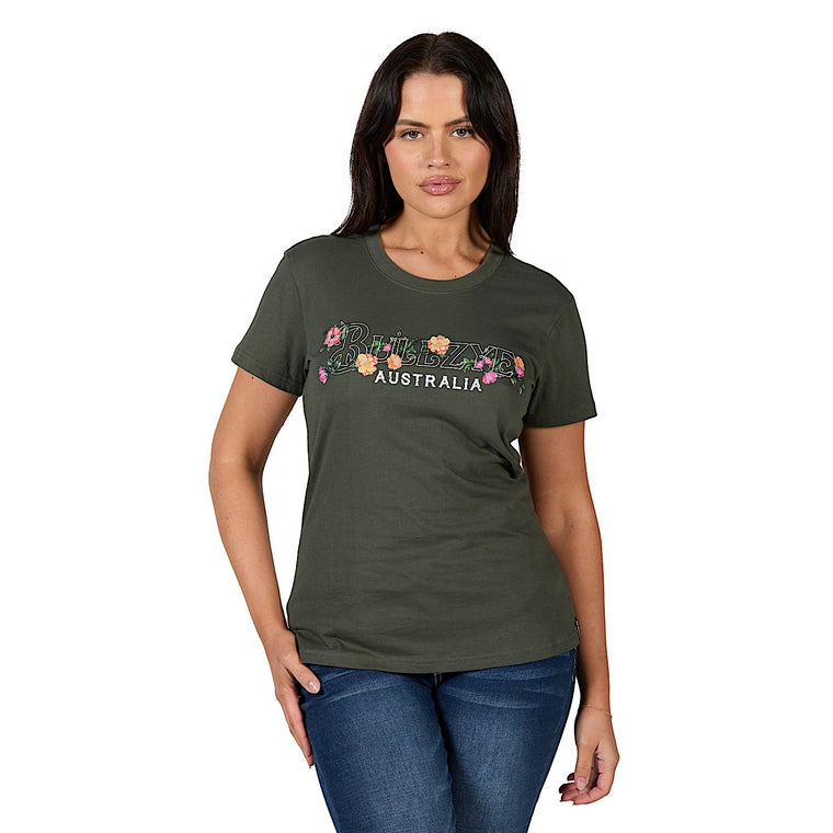 Bullzye Women's Flora Short Sleeve Tee - Olive