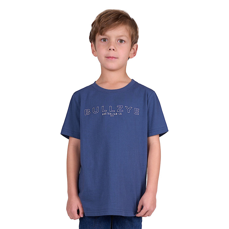 Bullzye Boy's Ryan Short Sleeve Tee - Blue Steel