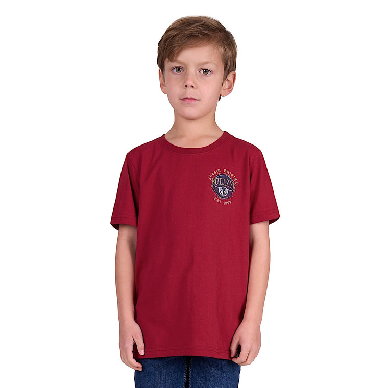 Bullzye Boy's Gaz Short Sleeve Tee - Red