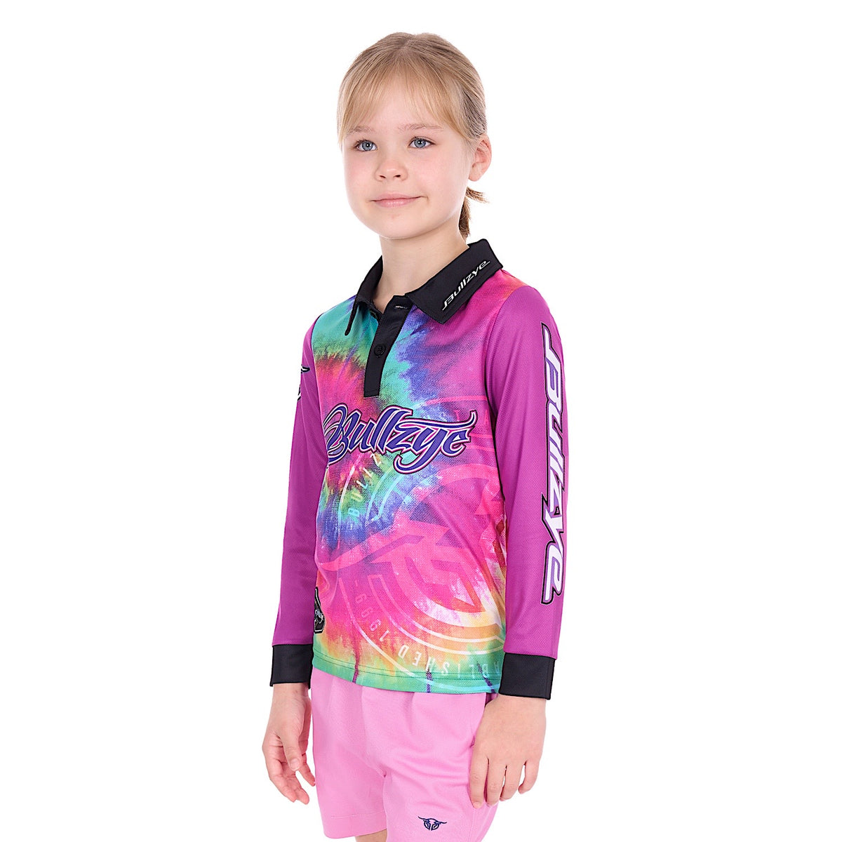 Bullzye Girl's Narrative Long Sleeve Fishing Shirt - Multi