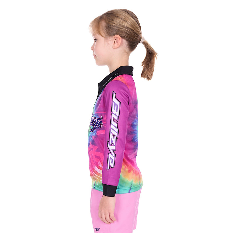 Bullzye Girl's Narrative Long Sleeve Fishing Shirt - Multi