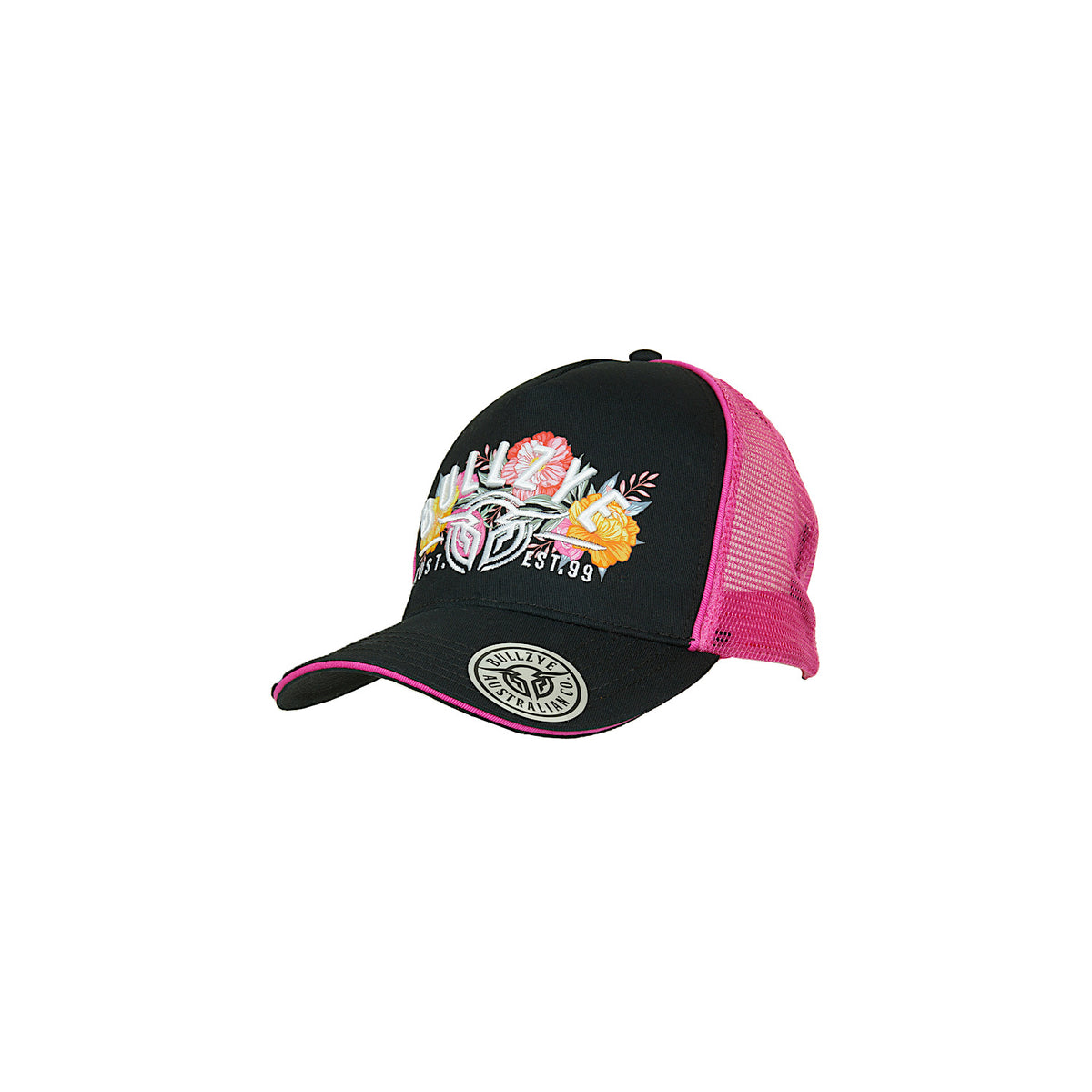 Bullzye Mackay High Profile Trucker Cap Black/Pink