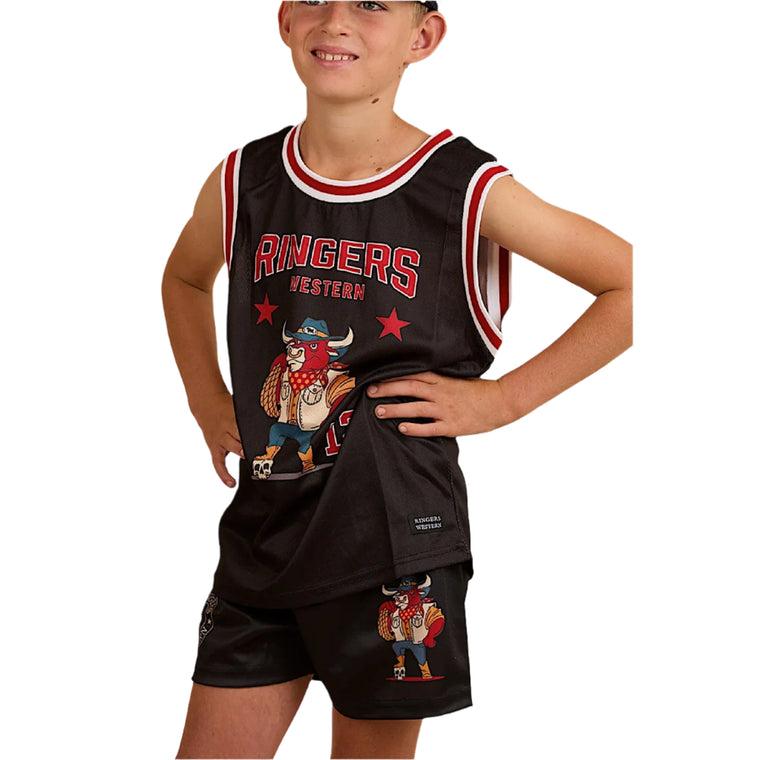 Ringers Western Kid's Do No Harm Footy Short - Black