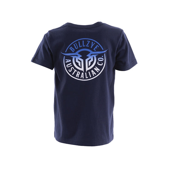 Bullzye Boy's Bullring Short Sleeve Tee Navy