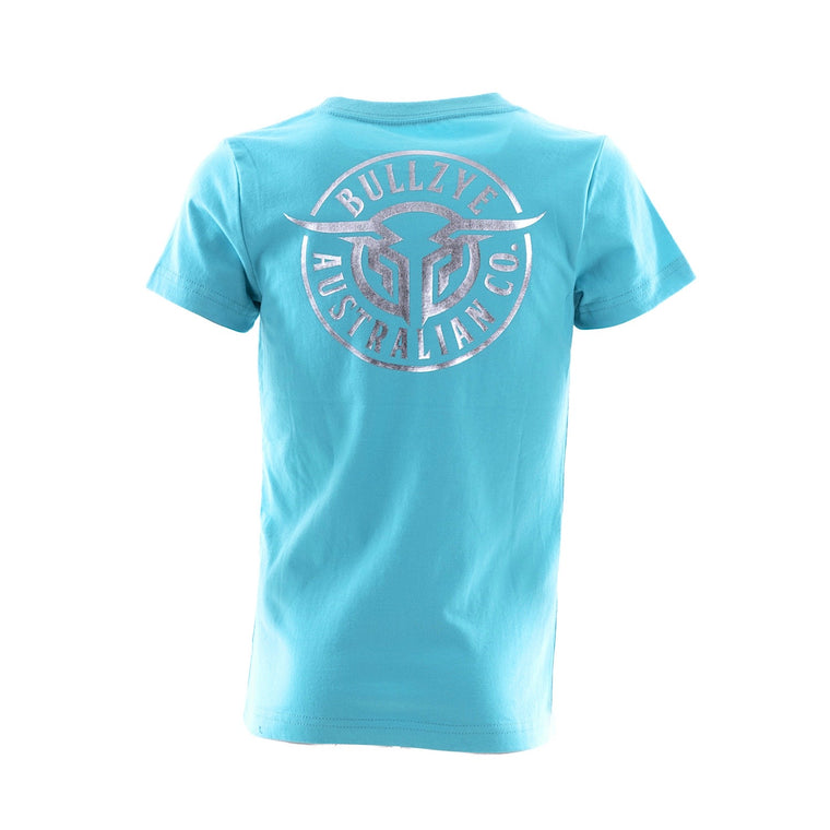 Bullzye Girl's Bullring Short Sleeve Tee Aqua