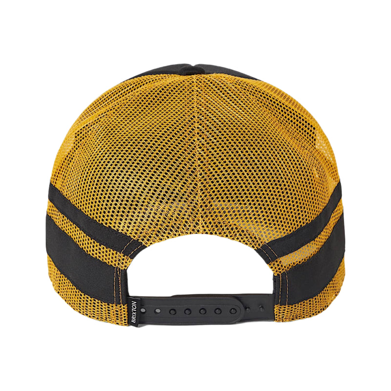 Brixton Ford Built Tough Mid Profile Trucker Hat - Burnt Rubber/Empire Yellow