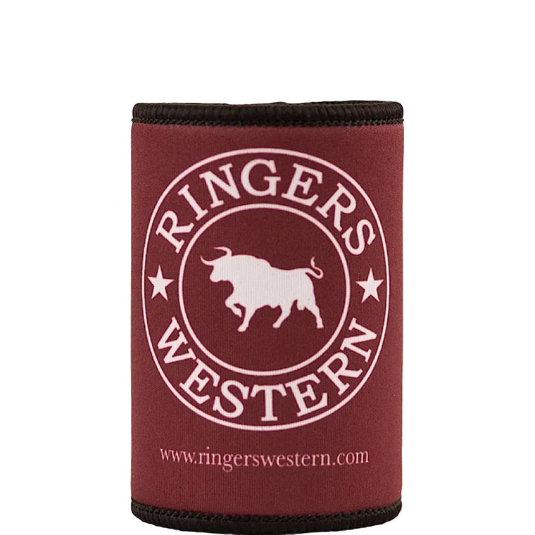 Ringers Western Signature Bull Stubby Cooler - Burgundy